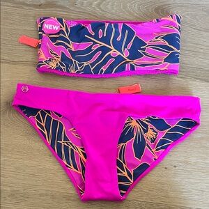 Maaji Pink and Orange Floral Bikini